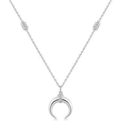 ANIA HAIE SILVER REVERSIBLE HORN NECKLACE N072-08H