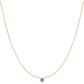ANIA HAIE GOLD BEZEL-SET LAB-CREATED TURQUISE NECKLACE N073-01G