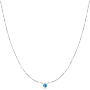 ANIA HAIE SILVER BEZEL-SET LAB-CREATED TURQUISE NECKLACE N073-01H