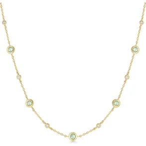 ANIA HAIE GOLD MINT GREEN STATION NECKLACE N073-05G