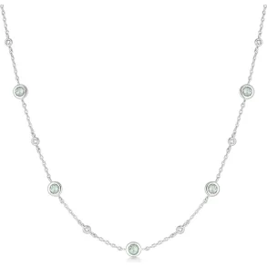 ANIA HAIE SILVER MINT GREEN STATION NECKLACE N073-05H