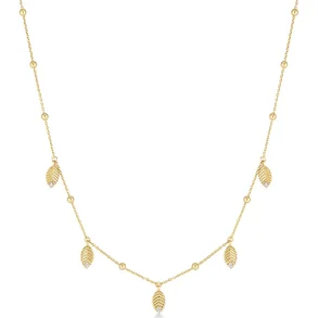 ANIA HAIE GOLD LEAF STATION NECKLACE N073-06G