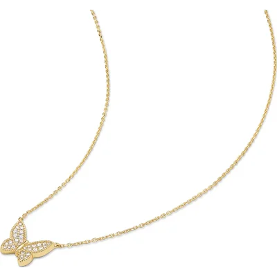 ANIA HAIE GOLD BUTTERFLY PAVE NECKLACE N073-07G