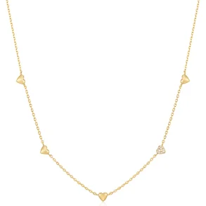 ANIA HAIE GOLD PAVE PUFFED HEART NECKLACE N074-05G