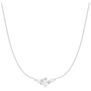 ANIA HAIE SILVER SHELL PEARL CLUSTER NECKLACE N074-06H