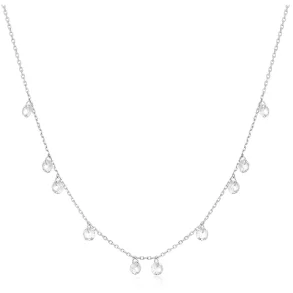 ANIA HAIE SILVER DROPLET STATION NECKLACE N074-08H