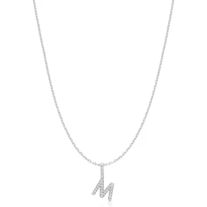 ANIA HAIE SILVER LETTER M INITIAL NECKLACE N074-21H