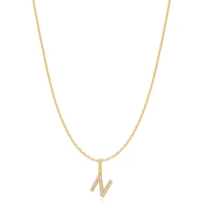 ANIA HAIE GOLD LETTER N INITIAL NECKLACE N074-22G