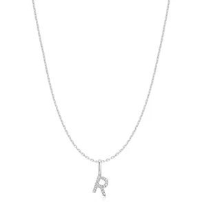 ANIA HAIE SILVER LETTER R INITIAL NECKLACE N074-26H
