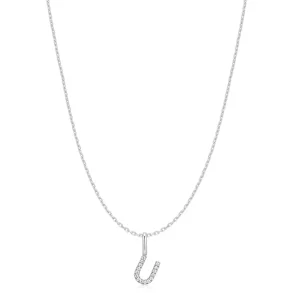 ANIA HAIE SILVER LETTER U INITIAL NECKLACE N074-29H