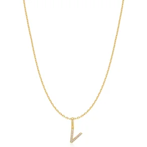 ANIA HAIE GOLD LETTER V INITIAL NECKLACE N074-30G
