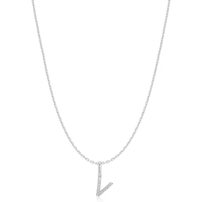 ANIA HAIE SILVER LETTER V INITIAL NECKLACE N074-30H