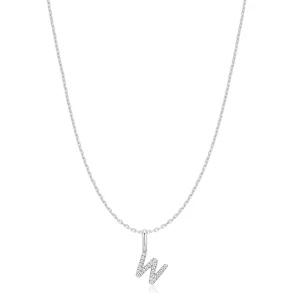 ANIA HAIE SILVER LETTER W INITIAL NECKLACE N074-31H