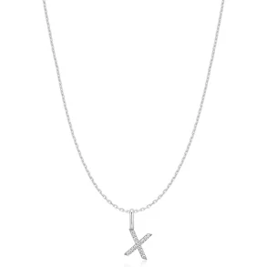 ANIA HAIE SILVER LETTER X INITIAL NECKLACE N074-32H