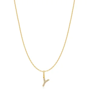 ANIA HAIE GOLD LETTER Y INITIAL NECKLACE N074-33G