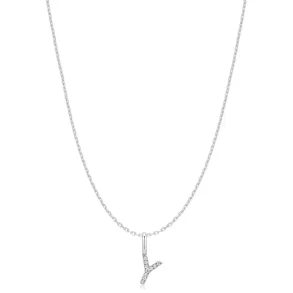 ANIA HAIE SILVER LETTER Y INITIAL NECKLACE N074-33H