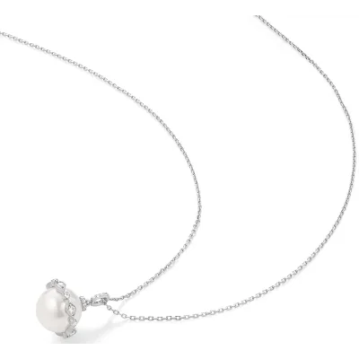 ANIA HAIE SILVER SHELL PEARL HALO EVIL-EYE NECKLACE N075-02H