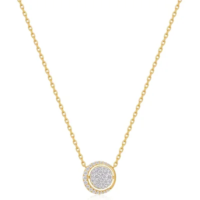 ANIA HAIE GOLD REVERSIBLE PAVE MOON EVIL-EYE NECKLACE N075-04G