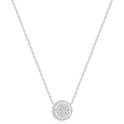 ANIA HAIE SILVER REVERSIBLE PAVE MOON EVIL-EYE NECKLACE N075-04H