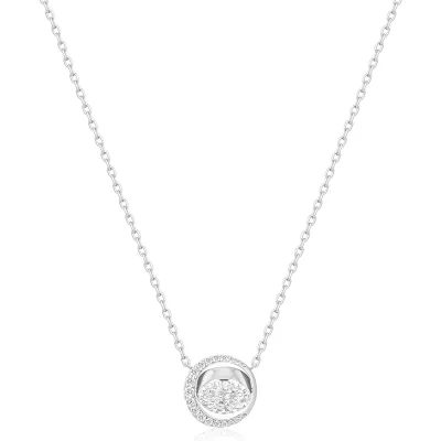 ANIA HAIE SILVER REVERSIBLE PAVE MOON EVIL-EYE NECKLACE N075-04H