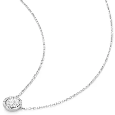 ANIA HAIE SILVER REVERSIBLE PAVE MOON EVIL-EYE NECKLACE N075-04H