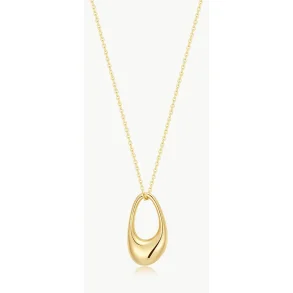ANIA HAIE GOLD HOLLOW ORGANIC PEBBLE NECKLACE N076-12G