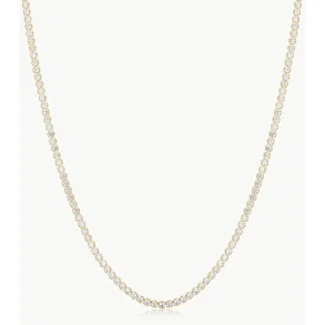 ANIA HAIE GOLD HALF-BEZEL ROUND TENNIS NECKLACE N076-16G