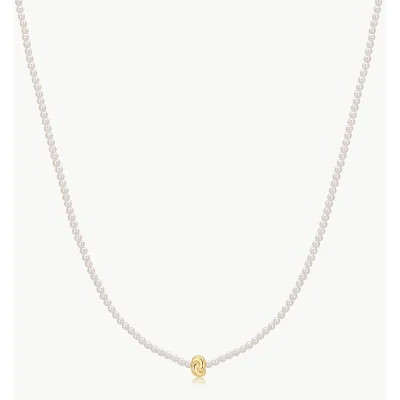 ANIA HAIE GOLD TWIST & GLASS PEARL BEADED NECKLACE N077-01G