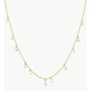ANIA HAIE GOLD ETHEREAL TEARDROP DANGLE NECKLACE N078-01G