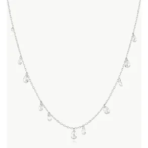 ANIA HAIE SILVER ETHEREAL TEARDROP DANGLE NECKLACE N078-01H
