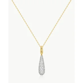 ANIA HAIE GOLD PAVE STATEMENT TEARDROP NECKLACE N078-05G