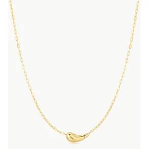 ANIA HAIE GOLD CURVED TEARDROP NECKLACE N078-06G
