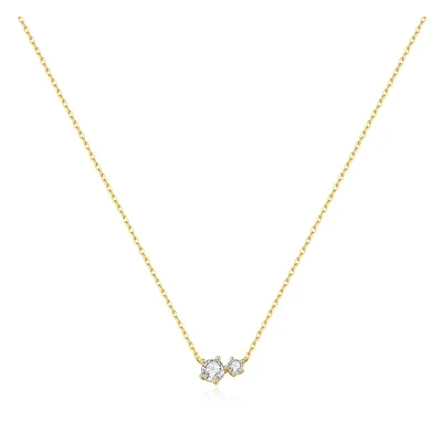 ANIA HAIE GOLD PRONG SET DUO NECKLACE N079-01G