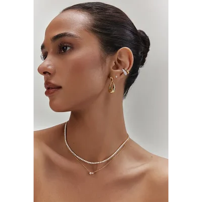 ANIA HAIE GOLD PRONG SET DUO NECKLACE N079-01G