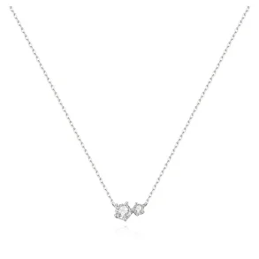 ANIA HAIE SILVER PRONG SET DUO NECKLACE N079-01H