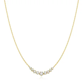 ANIA HAIE GOLD GRADUATED PAVE ARC NECKLACE N079-02G