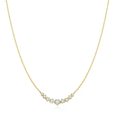 ANIA HAIE GOLD GRADUATED PAVE ARC NECKLACE N079-02G