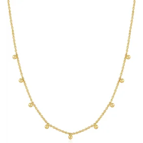 ANIA HAIE GOLD DANGLING BEAD STATION NECKLACE N080-02G