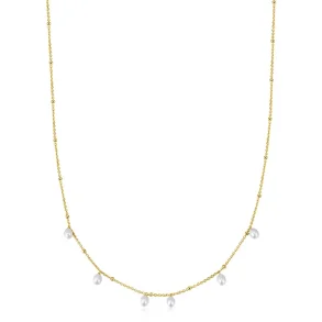 ANIA HAIE GOLD ALTERNATING PEARL & BEAD NECKLACE N080-05G