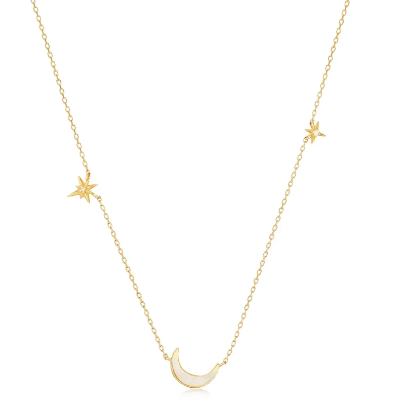 ANIA HAIE 14 KT GOLD NECKLACE OPAL MOON NAU008-03YG