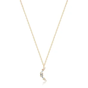 ANIA HAIE 14 KT NECKLACE WHITE SAPPHIRE MOON NAU009-02YG