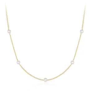 ANIA HAIE 14 KT NECKLACE PEARL STATION NAU009-03YG