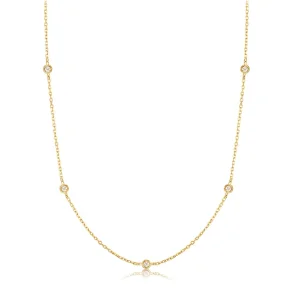 ANIA HAIE 14 KT NECKLACE NATURAL DIAMOND STATION NAU009-05YG