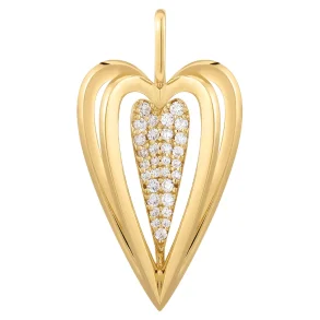 ANIA HAIE CHARM SCULPTED HEART NC048-37G