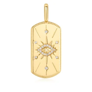ANIA HAIE GOLD EVIL EYE TAG CHARM NC060-07G