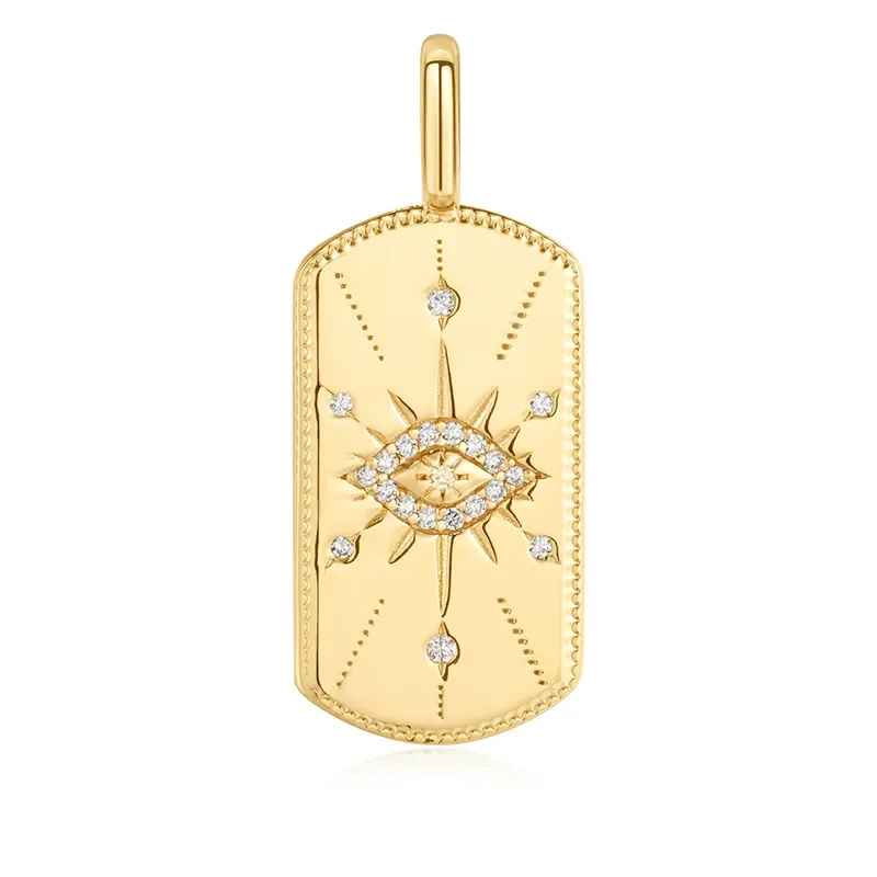 ANIA HAIE GOLD EVIL EYE TAG CHARM NC060-07G