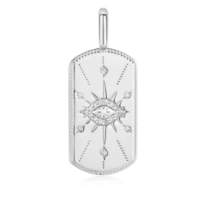 ANIA HAIE SILVER EVIL EYE TAG CHARM NC060-07H
