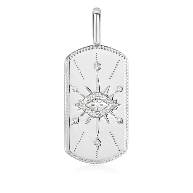 ANIA HAIE SILVER EVIL EYE TAG CHARM NC060-07H