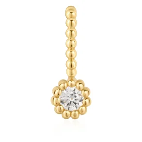 ANIA HAIE GOLD ROUND BEADED BEZEL SET CHARM NC060-12G