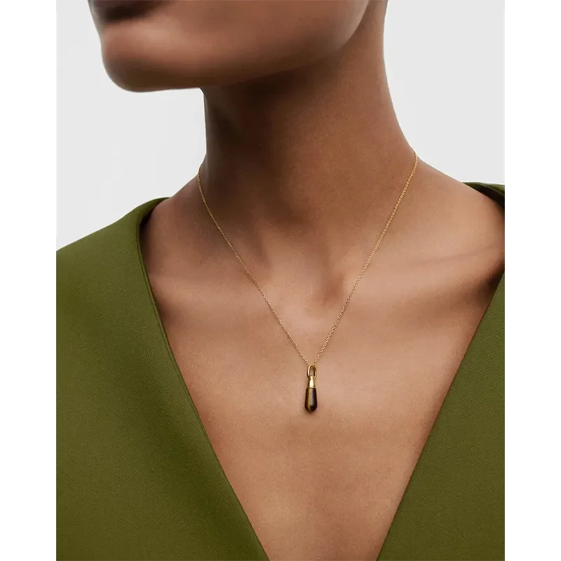 PDPAOLA TIGER EYE DROP PENDANT PE01-143-U